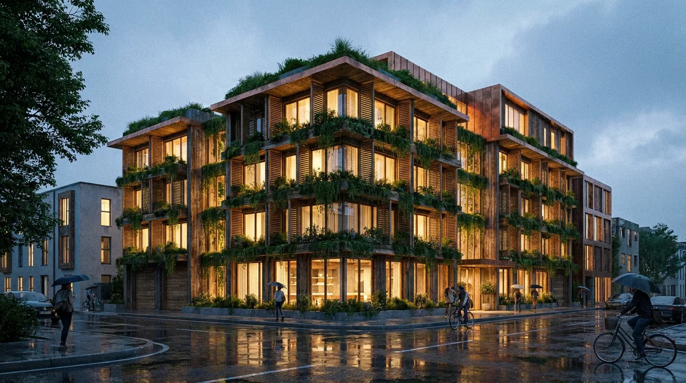 Boutique Hotel at dusk